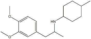 N-[1-(3,4-dimethoxyphenyl)propan-2-yl]-4-methylcyclohexan-1-amine Struktur