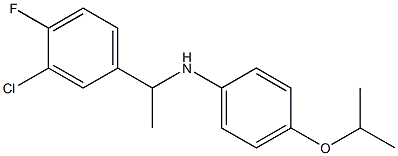 N-[1-(3-chloro-4-fluorophenyl)ethyl]-4-(propan-2-yloxy)aniline 结构式