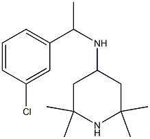 N-[1-(3-chlorophenyl)ethyl]-2,2,6,6-tetramethylpiperidin-4-amine,,结构式