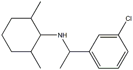 N-[1-(3-chlorophenyl)ethyl]-2,6-dimethylcyclohexan-1-amine,,结构式