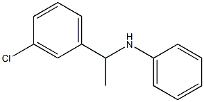 N-[1-(3-chlorophenyl)ethyl]aniline 化学構造式