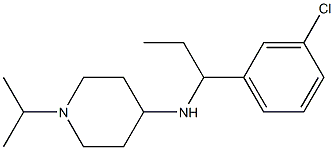 N-[1-(3-chlorophenyl)propyl]-1-(propan-2-yl)piperidin-4-amine 结构式