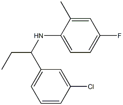 N-[1-(3-chlorophenyl)propyl]-4-fluoro-2-methylaniline Structure