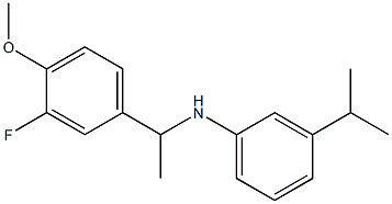 N-[1-(3-fluoro-4-methoxyphenyl)ethyl]-3-(propan-2-yl)aniline Struktur