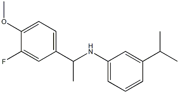 N-[1-(3-fluoro-4-methoxyphenyl)ethyl]-3-(propan-2-yl)aniline 结构式