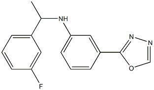 N-[1-(3-fluorophenyl)ethyl]-3-(1,3,4-oxadiazol-2-yl)aniline