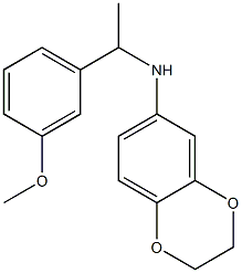 N-[1-(3-methoxyphenyl)ethyl]-2,3-dihydro-1,4-benzodioxin-6-amine 化学構造式