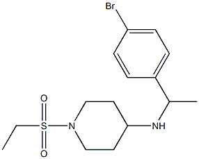 N-[1-(4-bromophenyl)ethyl]-1-(ethanesulfonyl)piperidin-4-amine Struktur