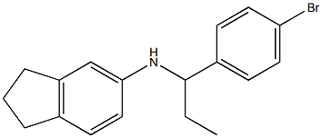 N-[1-(4-bromophenyl)propyl]-2,3-dihydro-1H-inden-5-amine Structure