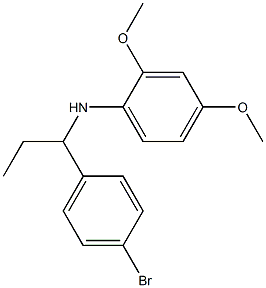 N-[1-(4-bromophenyl)propyl]-2,4-dimethoxyaniline Structure