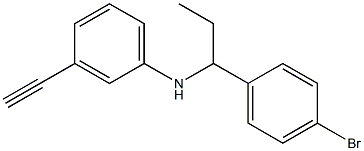 N-[1-(4-bromophenyl)propyl]-3-ethynylaniline Structure