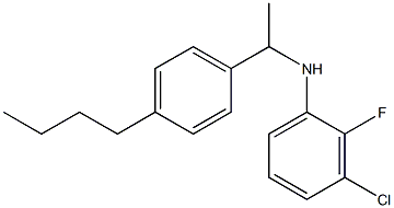 N-[1-(4-butylphenyl)ethyl]-3-chloro-2-fluoroaniline Struktur