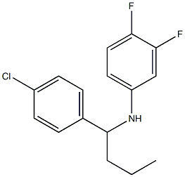 N-[1-(4-chlorophenyl)butyl]-3,4-difluoroaniline Structure