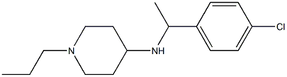 N-[1-(4-chlorophenyl)ethyl]-1-propylpiperidin-4-amine Struktur