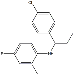 N-[1-(4-chlorophenyl)propyl]-4-fluoro-2-methylaniline Structure