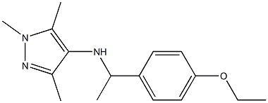N-[1-(4-ethoxyphenyl)ethyl]-1,3,5-trimethyl-1H-pyrazol-4-amine 结构式