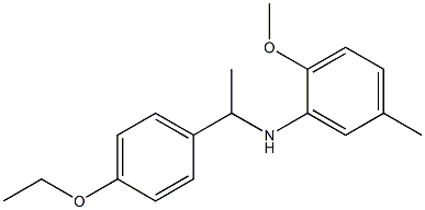 N-[1-(4-ethoxyphenyl)ethyl]-2-methoxy-5-methylaniline,,结构式