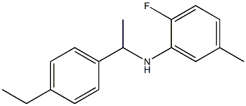 N-[1-(4-ethylphenyl)ethyl]-2-fluoro-5-methylaniline Structure