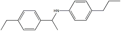 N-[1-(4-ethylphenyl)ethyl]-4-propylaniline Struktur