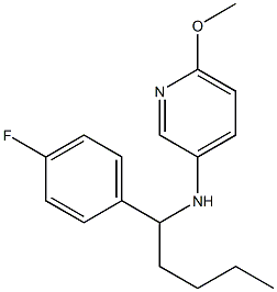 N-[1-(4-fluorophenyl)pentyl]-6-methoxypyridin-3-amine Struktur