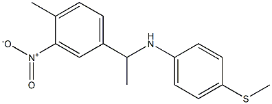 N-[1-(4-methyl-3-nitrophenyl)ethyl]-4-(methylsulfanyl)aniline