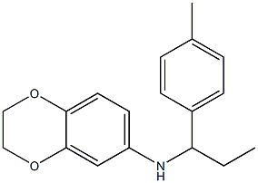 N-[1-(4-methylphenyl)propyl]-2,3-dihydro-1,4-benzodioxin-6-amine,,结构式