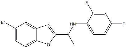 N-[1-(5-bromo-1-benzofuran-2-yl)ethyl]-2,4-difluoroaniline Struktur