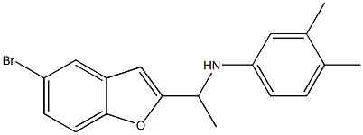 N-[1-(5-bromo-1-benzofuran-2-yl)ethyl]-3,4-dimethylaniline Structure