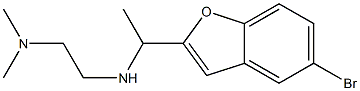 N'-[1-(5-bromo-1-benzofuran-2-yl)ethyl]-N,N-dimethylethane-1,2-diamine,,结构式