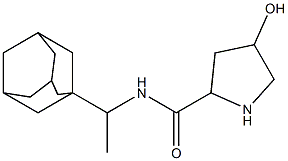 N-[1-(adamantan-1-yl)ethyl]-4-hydroxypyrrolidine-2-carboxamide 结构式