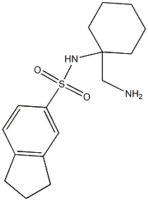 N-[1-(aminomethyl)cyclohexyl]-2,3-dihydro-1H-indene-5-sulfonamide Structure