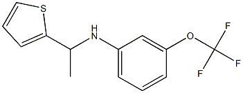 N-[1-(thiophen-2-yl)ethyl]-3-(trifluoromethoxy)aniline 化学構造式