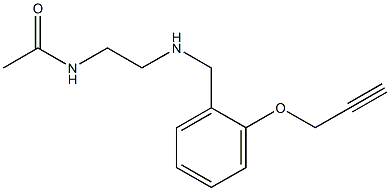 N-[2-({[2-(prop-2-yn-1-yloxy)phenyl]methyl}amino)ethyl]acetamide Struktur