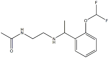 N-[2-({1-[2-(difluoromethoxy)phenyl]ethyl}amino)ethyl]acetamide 化学構造式