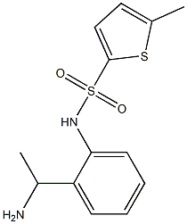 N-[2-(1-aminoethyl)phenyl]-5-methylthiophene-2-sulfonamide 结构式