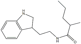 N-[2-(2,3-dihydro-1H-indol-3-yl)ethyl]-2-methylpentanamide 化学構造式