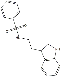 N-[2-(2,3-dihydro-1H-indol-3-yl)ethyl]benzenesulfonamide 化学構造式