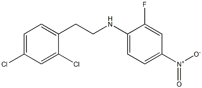 N-[2-(2,4-dichlorophenyl)ethyl]-2-fluoro-4-nitroaniline Structure