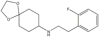 N-[2-(2-fluorophenyl)ethyl]-1,4-dioxaspiro[4.5]decan-8-amine,,结构式