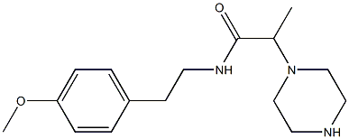 N-[2-(4-methoxyphenyl)ethyl]-2-(piperazin-1-yl)propanamide Structure