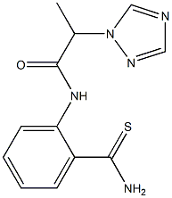 N-[2-(aminocarbonothioyl)phenyl]-2-(1H-1,2,4-triazol-1-yl)propanamide Structure