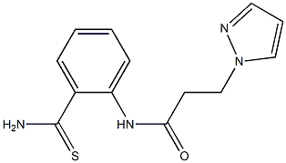 N-[2-(aminocarbonothioyl)phenyl]-3-(1H-pyrazol-1-yl)propanamide|