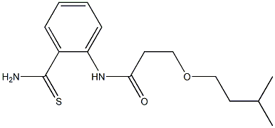 N-[2-(aminocarbonothioyl)phenyl]-3-(3-methylbutoxy)propanamide Struktur