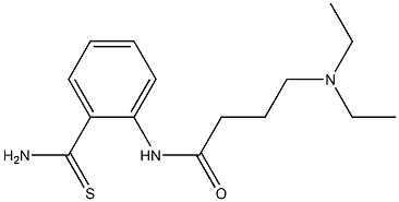 N-[2-(aminocarbonothioyl)phenyl]-4-(diethylamino)butanamide,,结构式