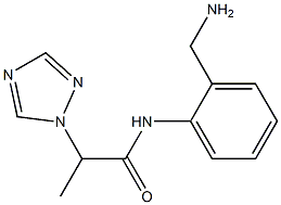 N-[2-(aminomethyl)phenyl]-2-(1H-1,2,4-triazol-1-yl)propanamide,,结构式