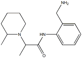 N-[2-(aminomethyl)phenyl]-2-(2-methylpiperidin-1-yl)propanamide,,结构式