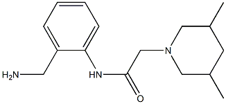 N-[2-(aminomethyl)phenyl]-2-(3,5-dimethylpiperidin-1-yl)acetamide,,结构式