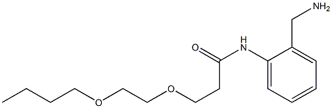 N-[2-(aminomethyl)phenyl]-3-(2-butoxyethoxy)propanamide Struktur
