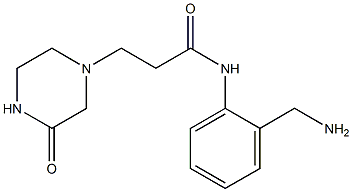 N-[2-(aminomethyl)phenyl]-3-(3-oxopiperazin-1-yl)propanamide Struktur