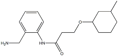 N-[2-(aminomethyl)phenyl]-3-[(3-methylcyclohexyl)oxy]propanamide Structure